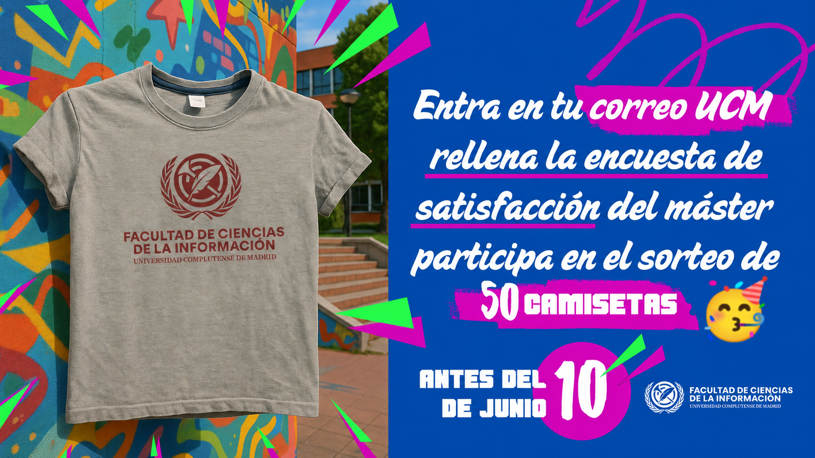     La Facultad sortea 50 camisetas entre quienes completen la encuesta